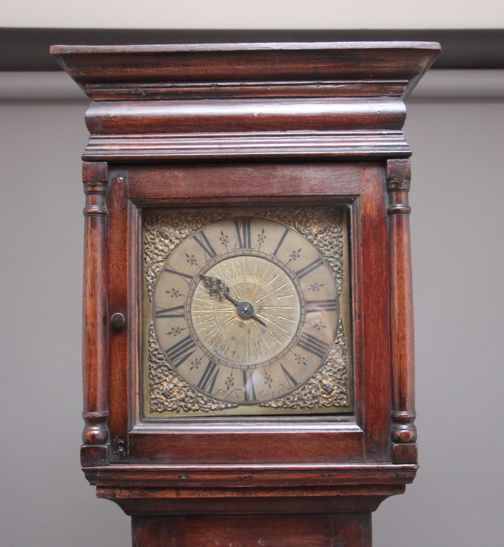 17th Century oak longcase clock View V
