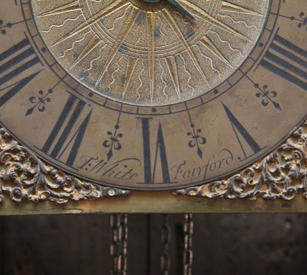 17th Century oak longcase clock View VII