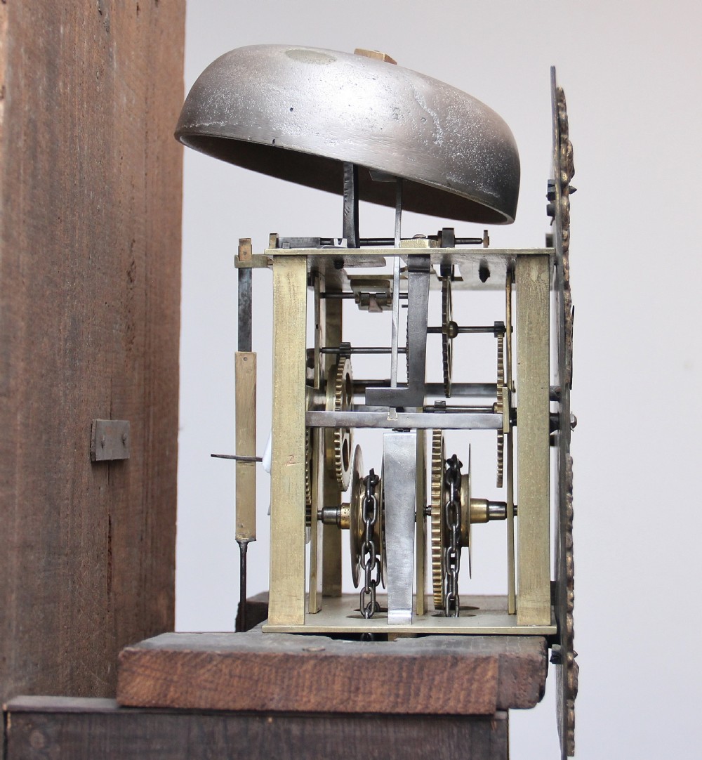 17th Century oak longcase clock View IX