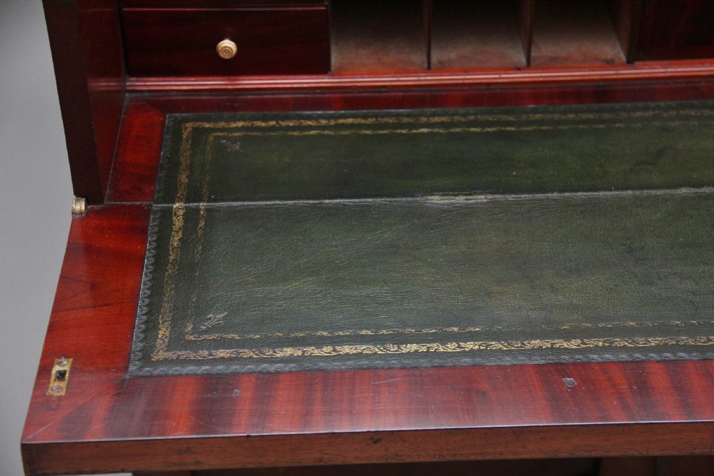 Early 19th Century flame mahogany secretaire bookcase View XV