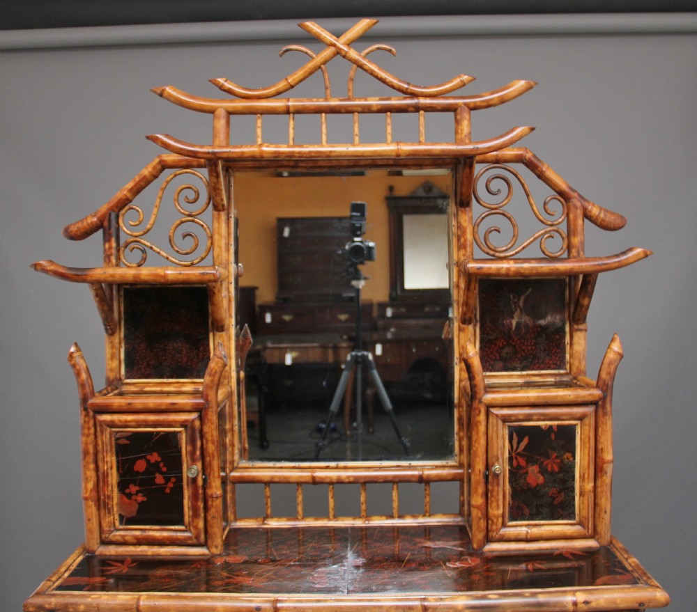 Impressive 19th Century bamboo cabinet View VIII