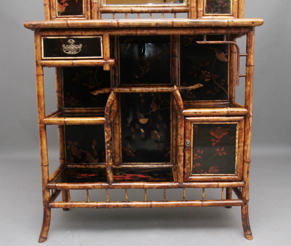 Impressive 19th Century bamboo cabinet View IX