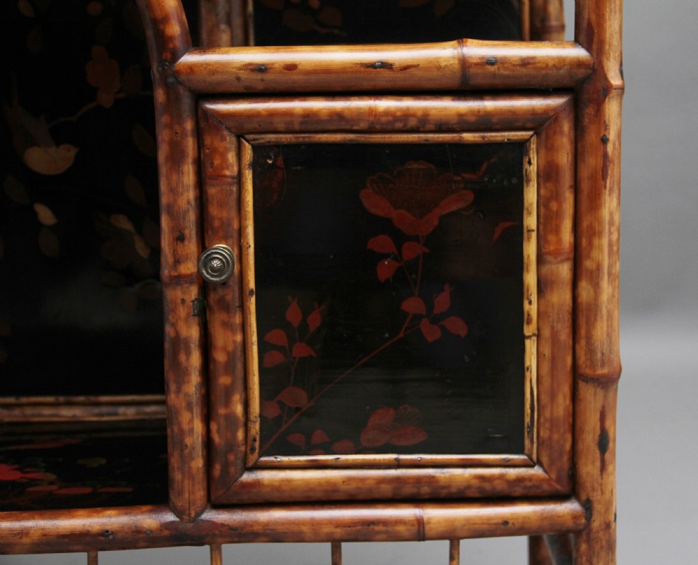 Impressive 19th Century bamboo cabinet View XV