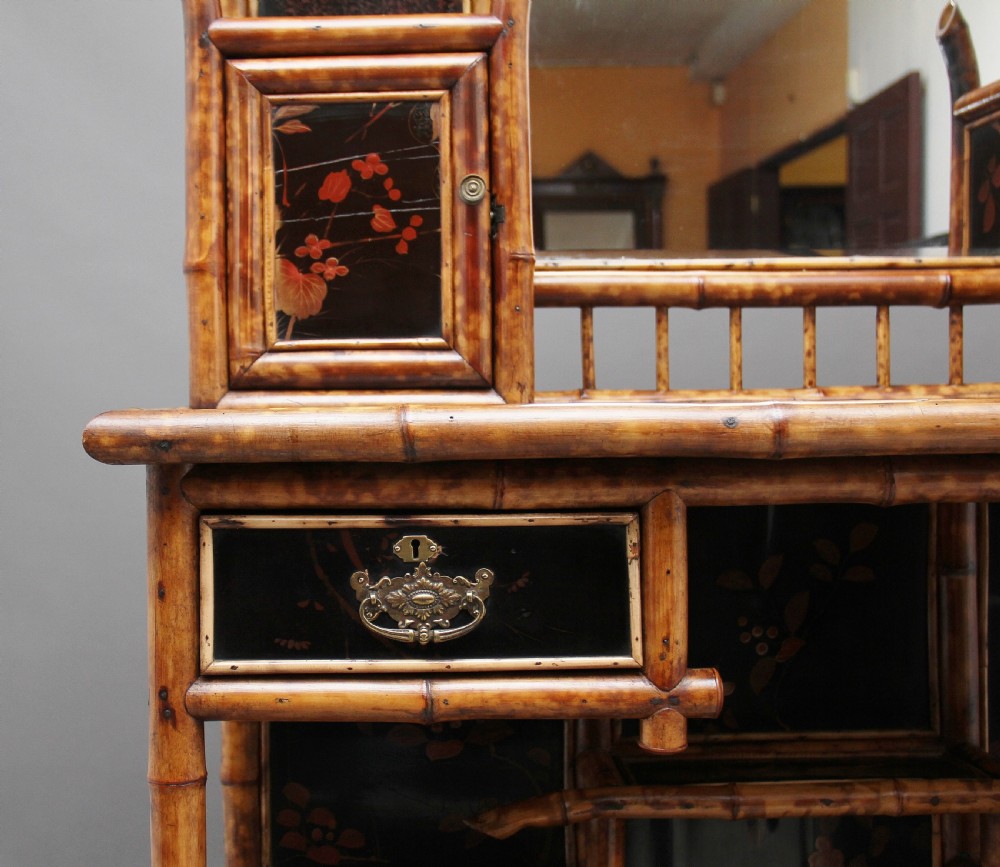 Impressive 19th Century bamboo cabinet View XXI
