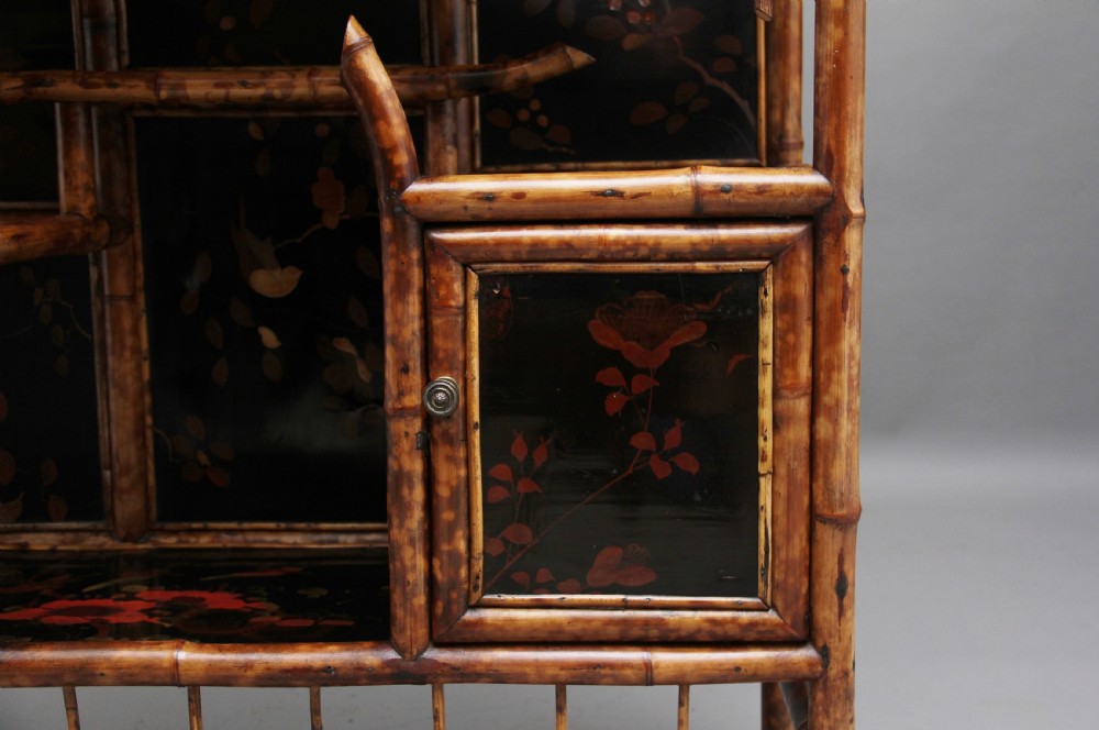 Impressive 19th Century bamboo cabinet View XXII