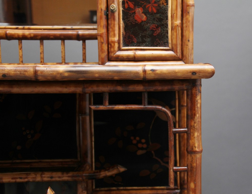 Impressive 19th Century bamboo cabinet View XXIII