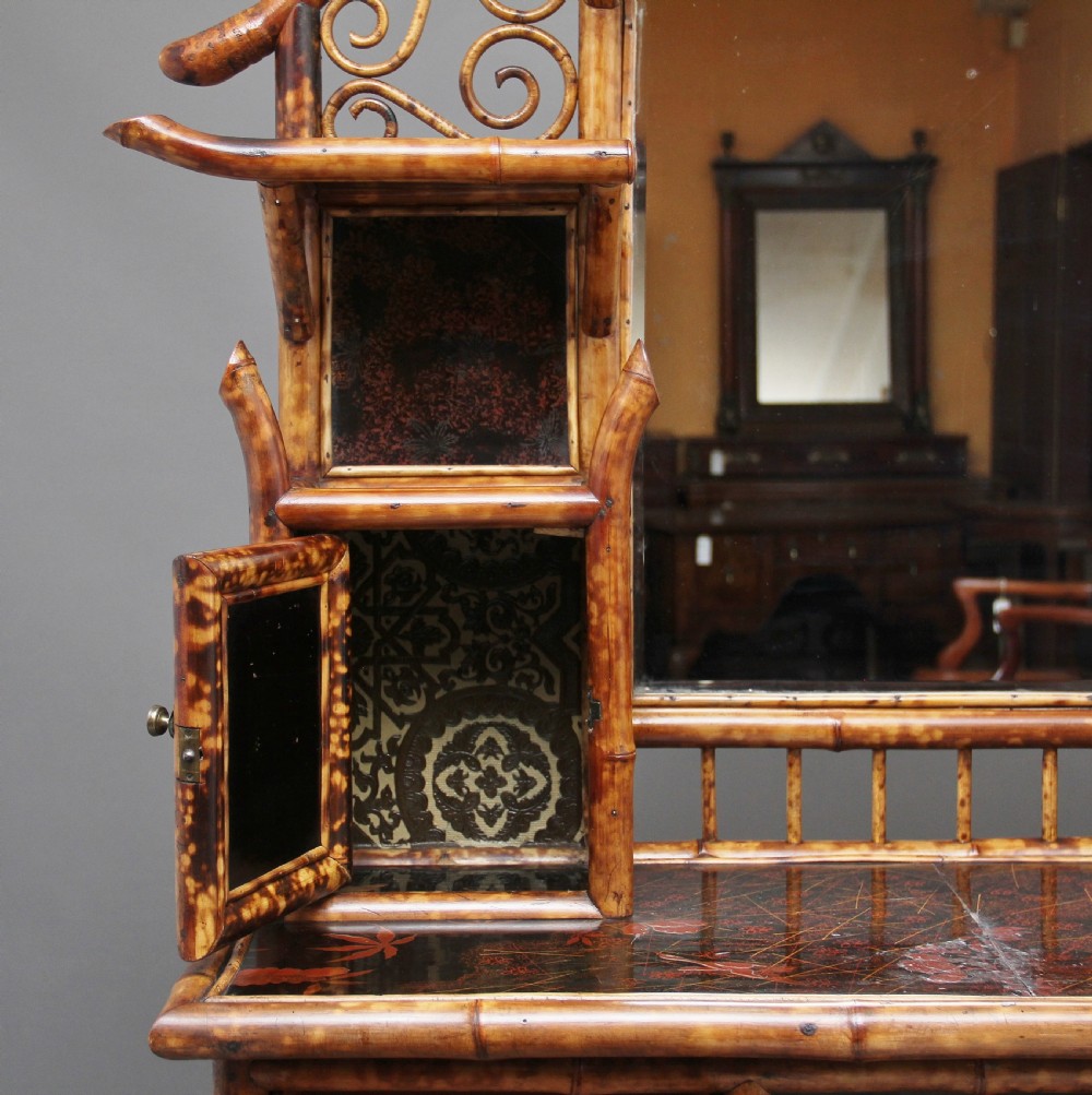 Impressive 19th Century bamboo cabinet View XXIV
