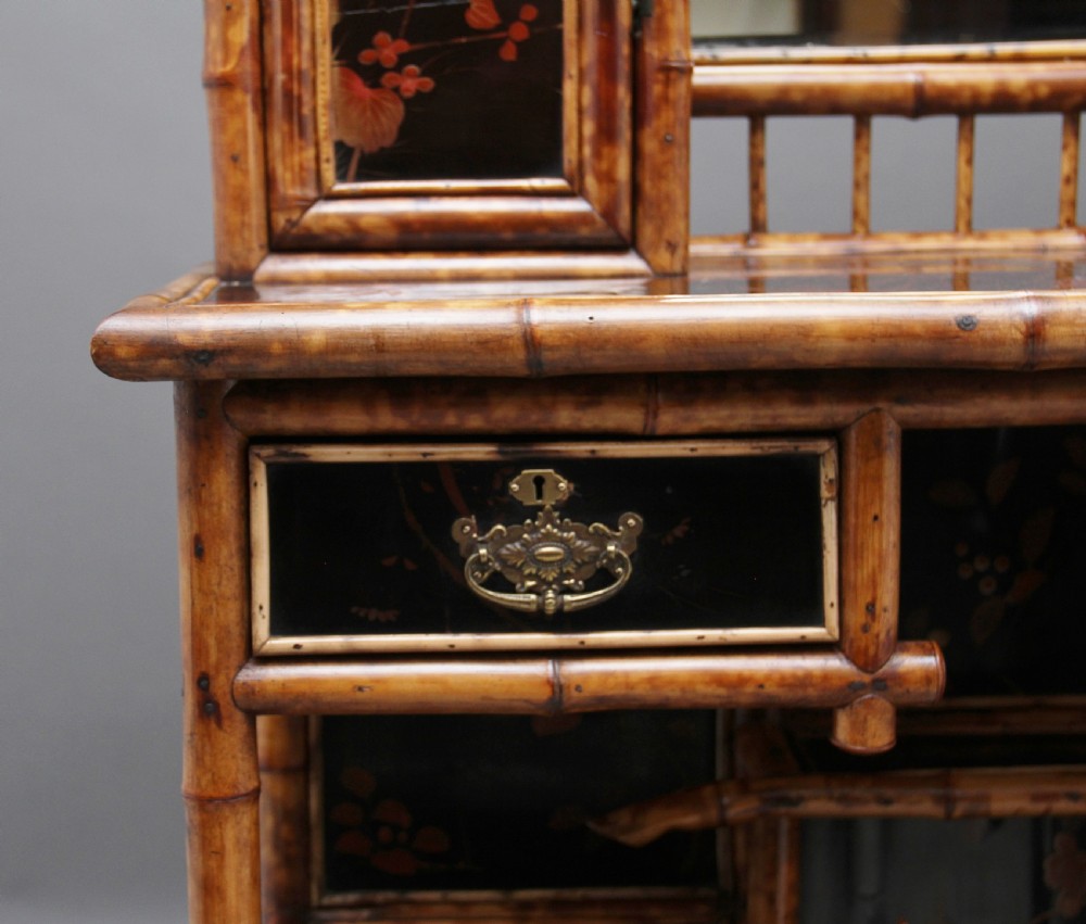 Impressive 19th Century bamboo cabinet View XXV