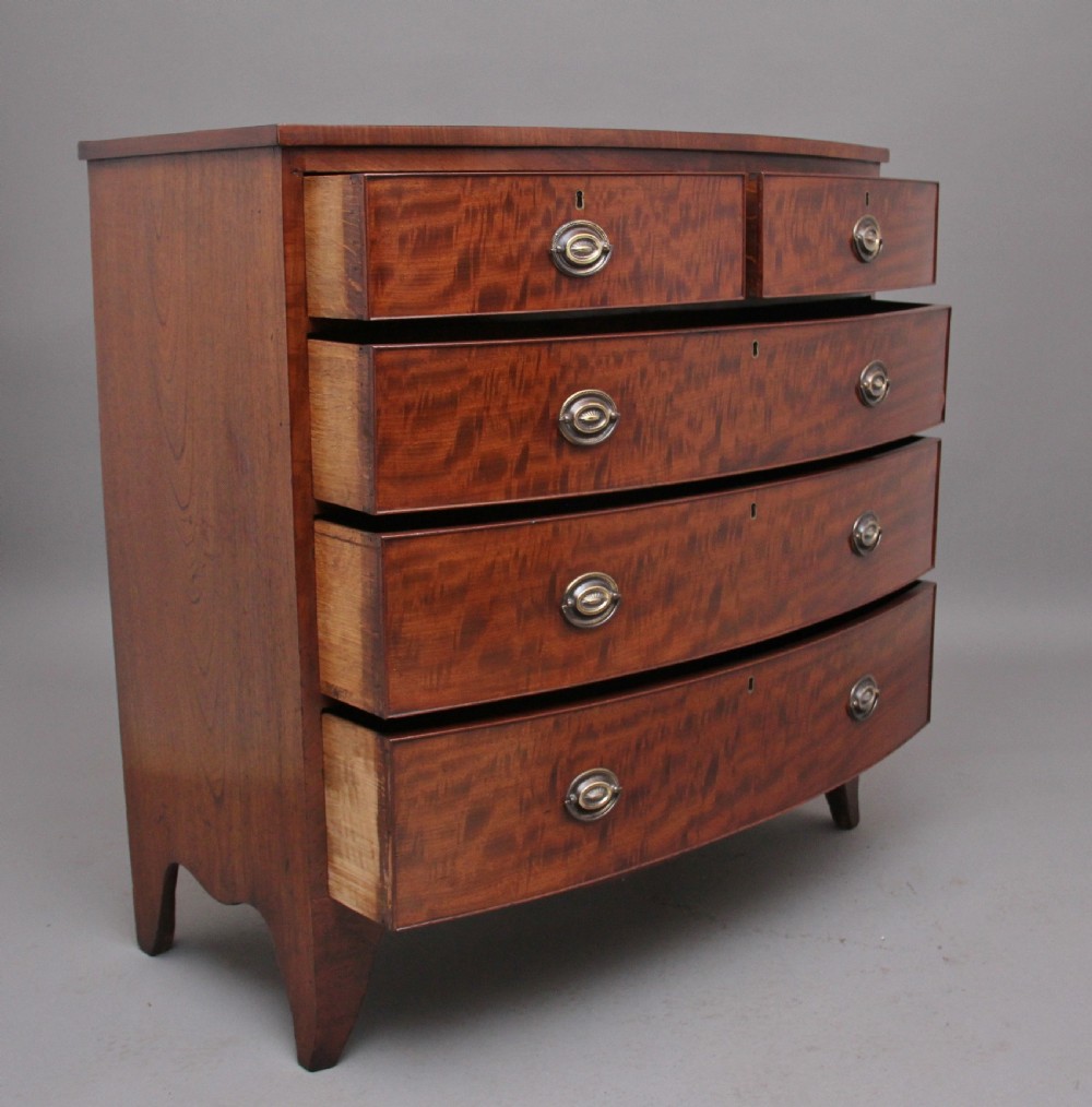 Early 19th Century mahogany bowfront chest View III