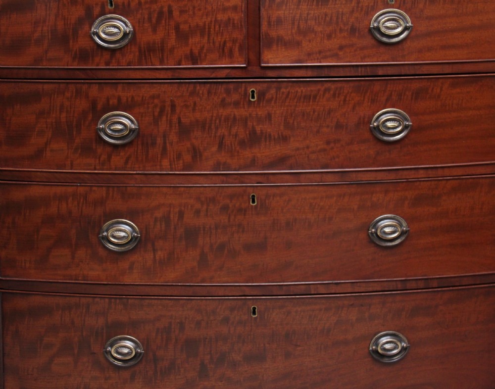 Early 19th Century mahogany bowfront chest View IX