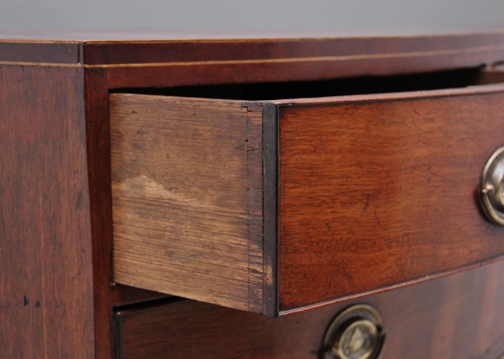 Early 19th Century mahogany bowfront chest View X