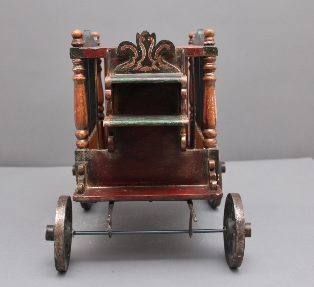 Early 20th Century model of a circus wagon View X
