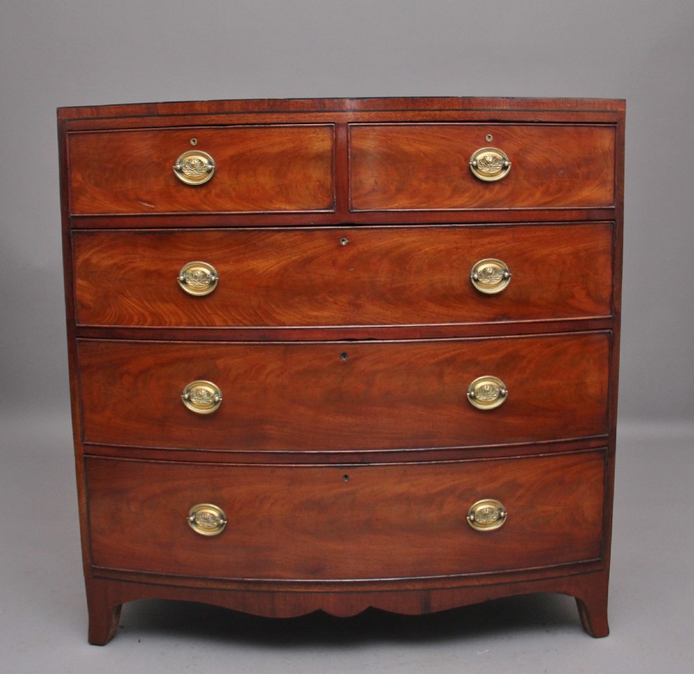 Early 19th Century mahogany bowfront chest