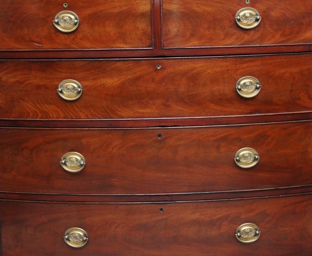 Early 19th Century mahogany bowfront chest View VIII
