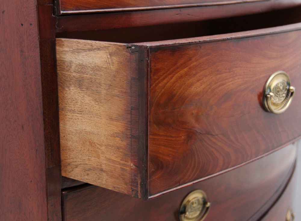 Early 19th Century mahogany bowfront chest View X