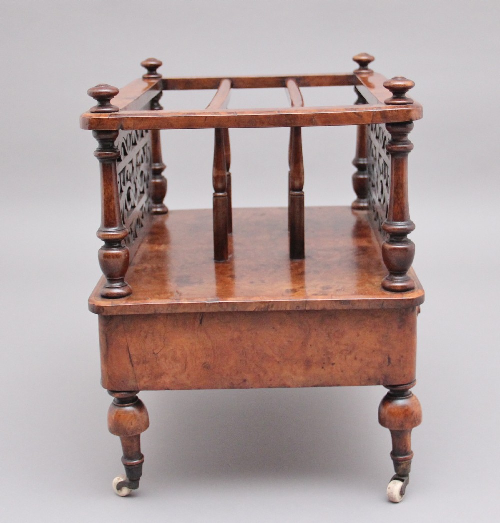 19th Century burr walnut Canterbury View IV