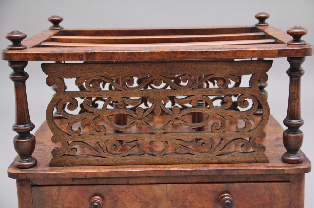 19th Century burr walnut Canterbury View VIII