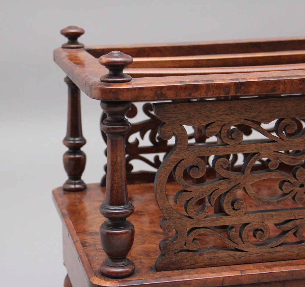 19th Century burr walnut Canterbury View IX