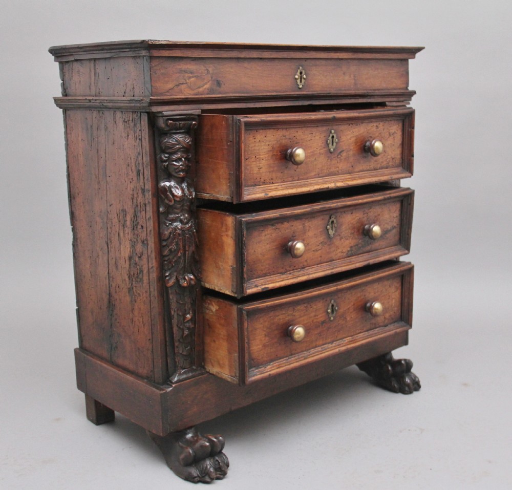 17th Century Italian walnut chest View III