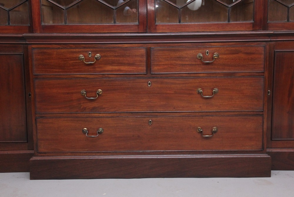 Early 19th Century mahogany breakfront bookcase View V