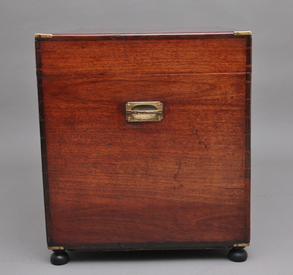 19th Century mahogany military mule chest View VI