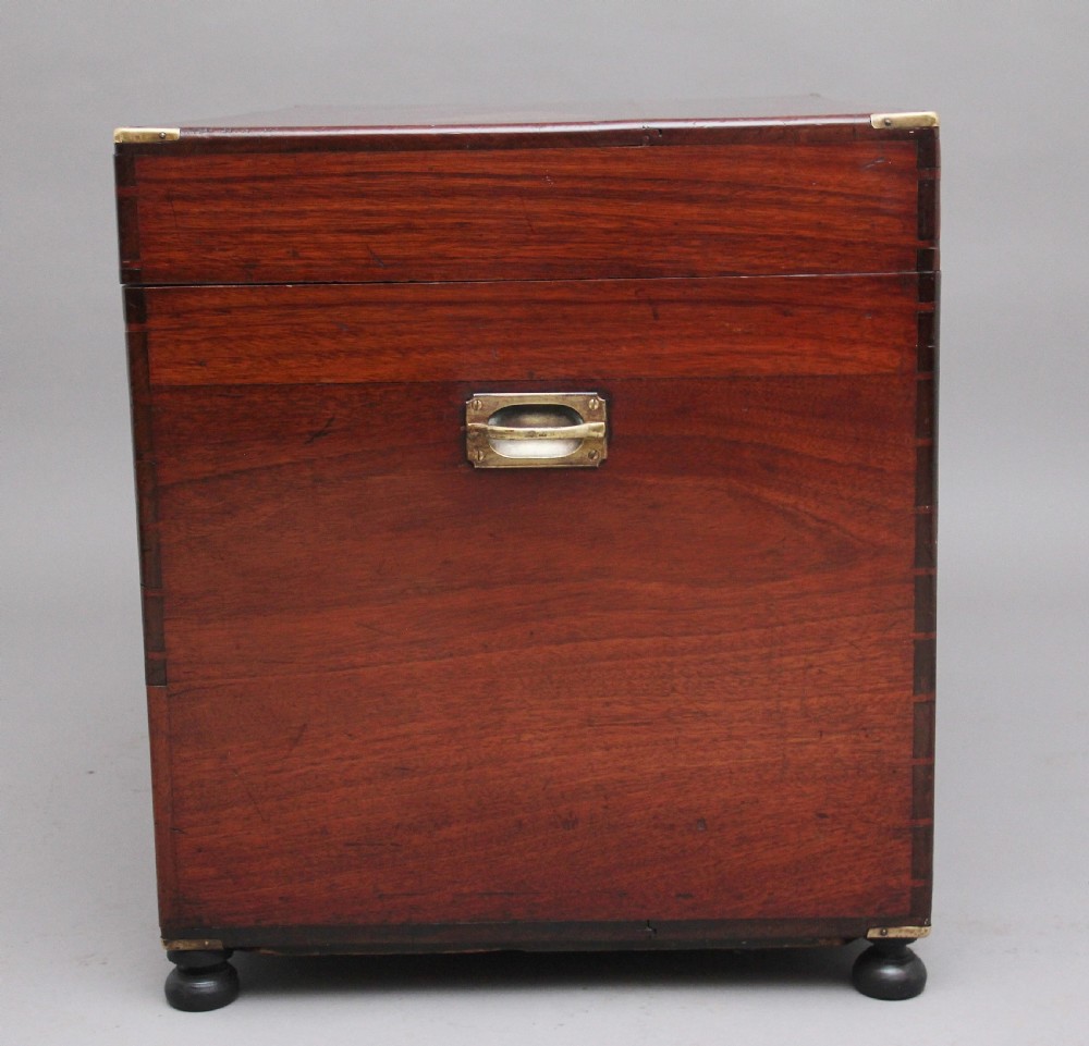 19th Century mahogany military mule chest View VIII