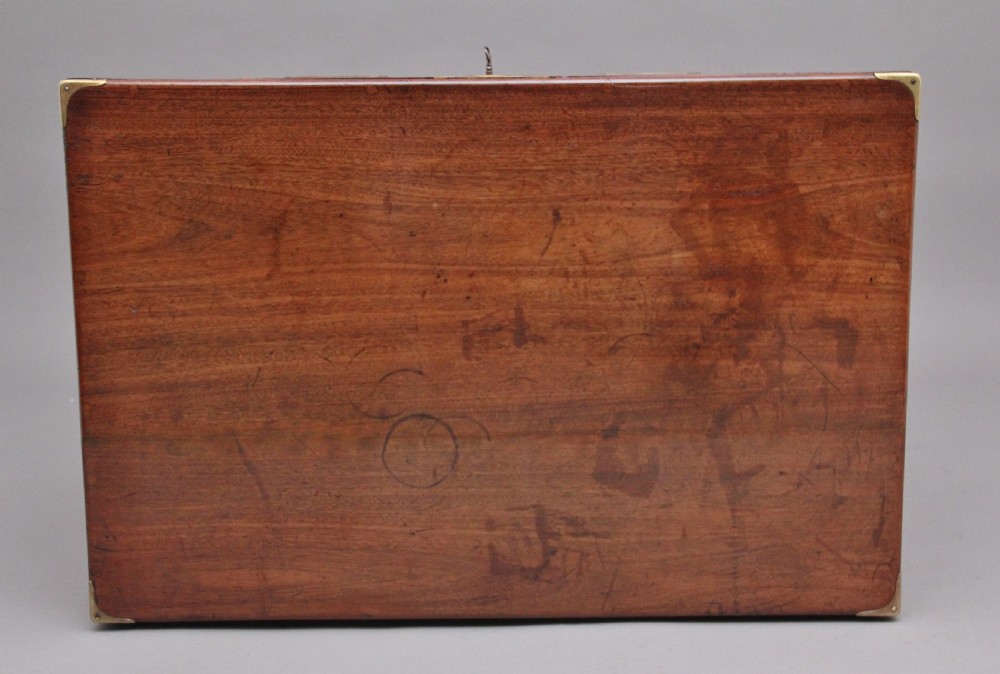 19th Century mahogany military mule chest View IX
