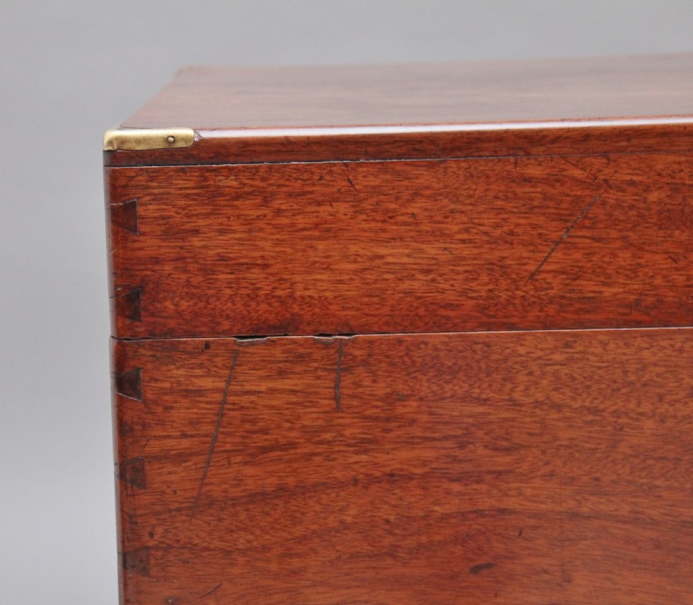 19th Century mahogany military mule chest View XI