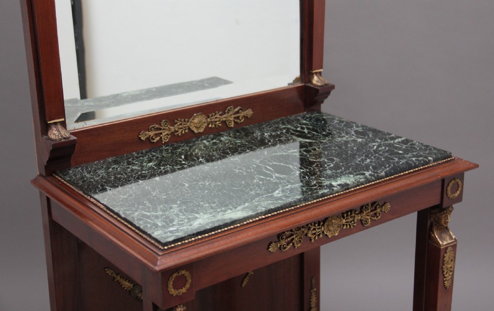 19th Century mahogany mirrored consul table  View V
