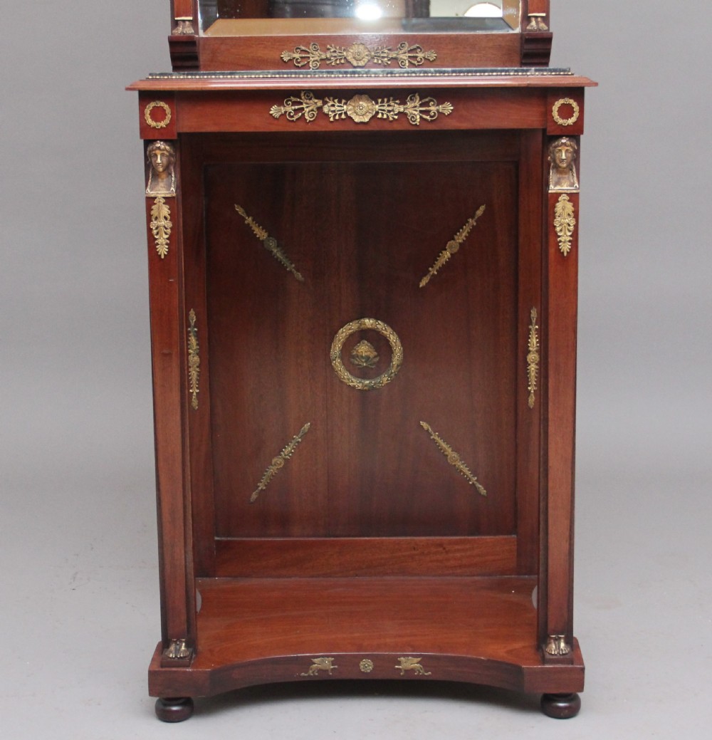 19th Century mahogany mirrored consul table  View IX
