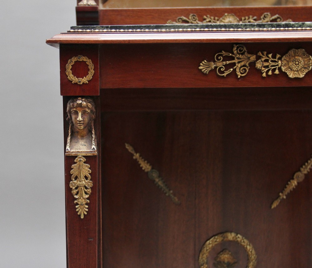 19th Century mahogany mirrored consul table  View X
