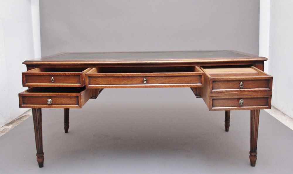 19th Century French walnut writing table View IV