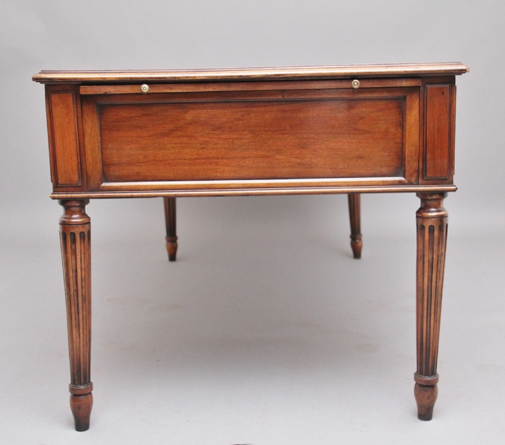 19th Century French walnut writing table View VI