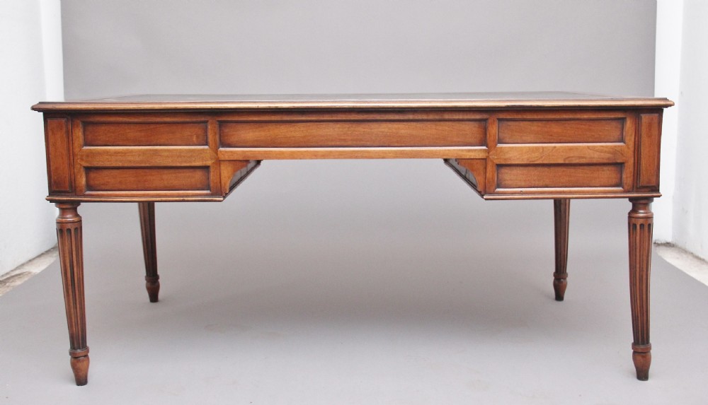 19th Century French walnut writing table View VII