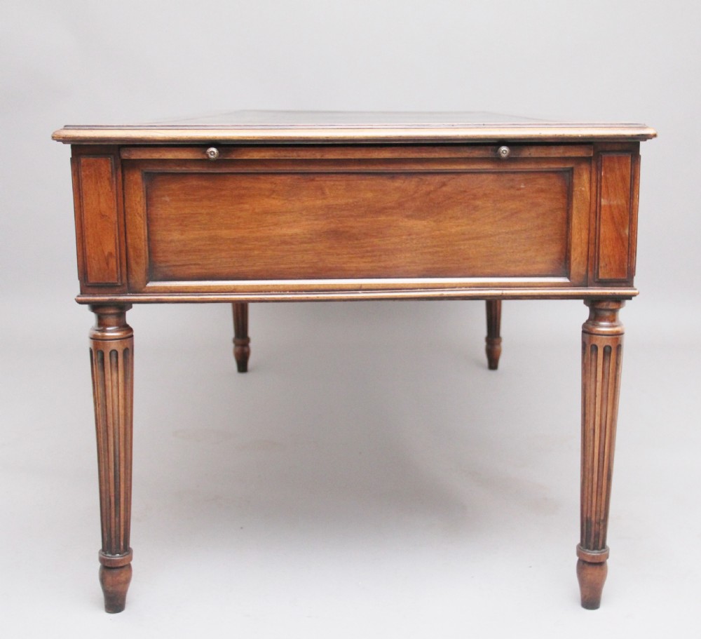 19th Century French walnut writing table View VIII