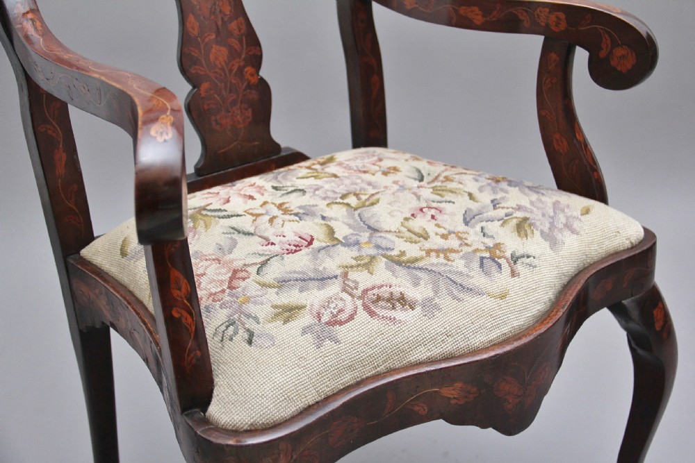 Early 19th Century Dutch marquetry armchair View VIII