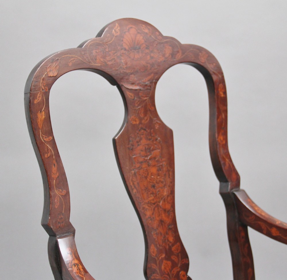 Early 19th Century Dutch marquetry armchair View IX