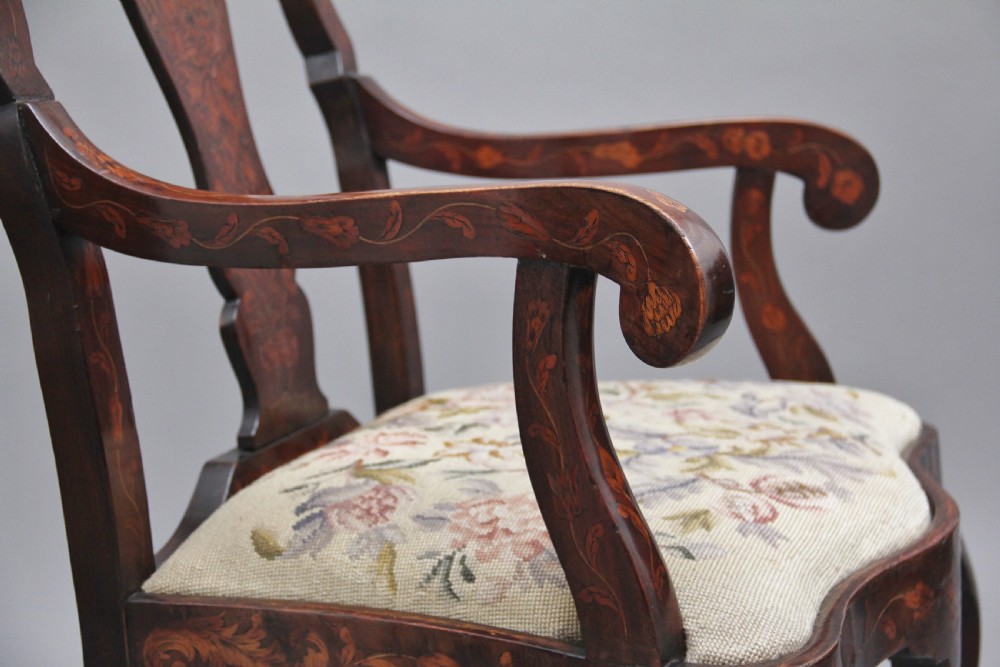Early 19th Century Dutch marquetry armchair View XII