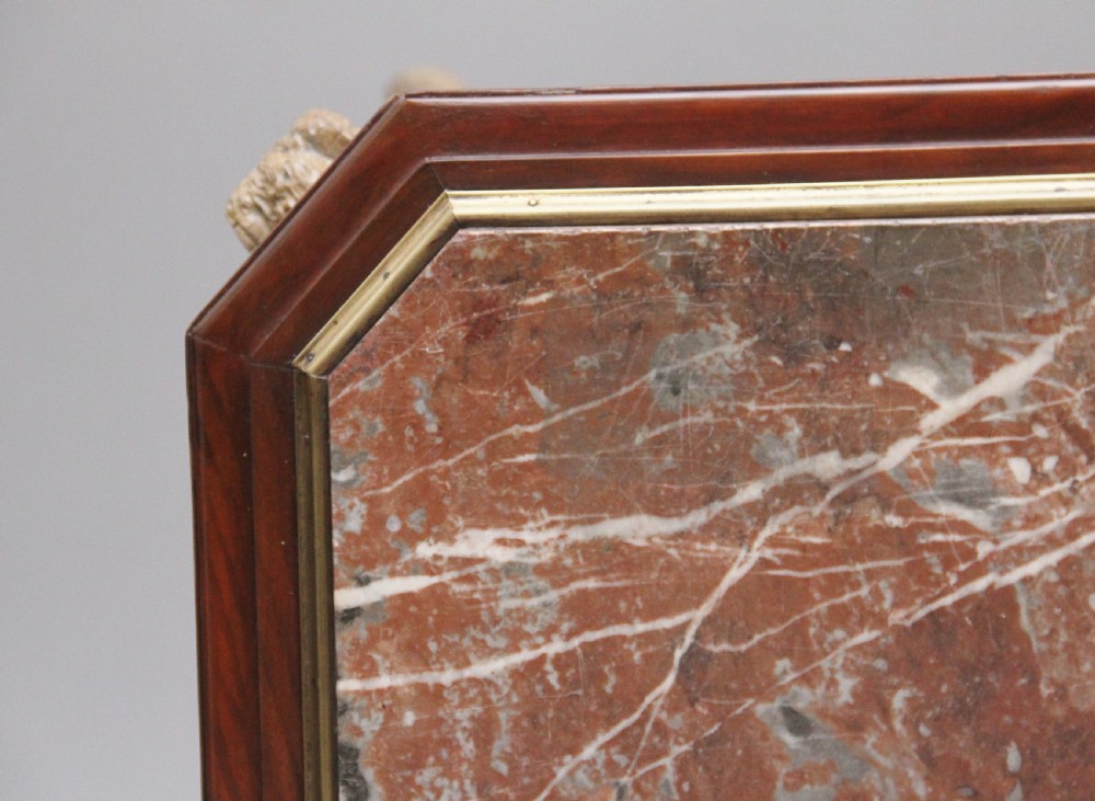 19th Century French mahogany and marble top occasional table View VII