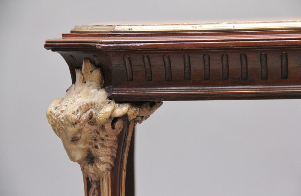19th Century French mahogany and marble top occasional table View VIII