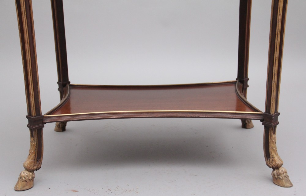19th Century French mahogany and marble top occasional table View XI