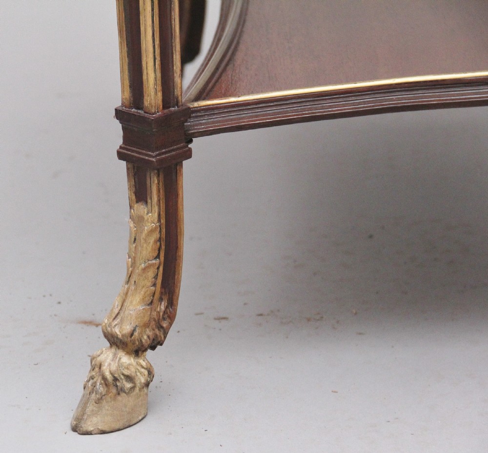 19th Century French mahogany and marble top occasional table View XII