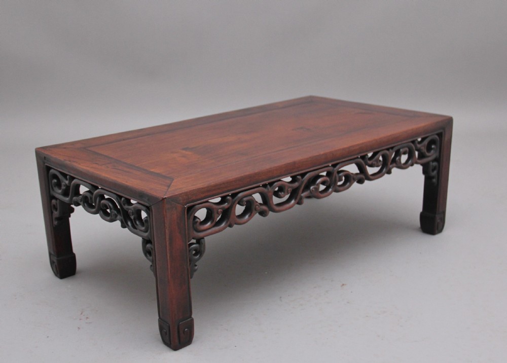 19th Century Chinese hongmu low coffee table