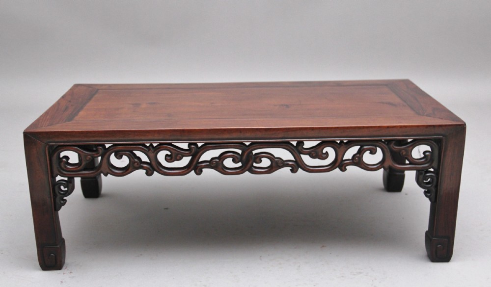 19th Century Chinese hongmu low coffee table View II