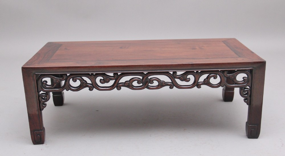 19th Century Chinese hongmu low coffee table View IV