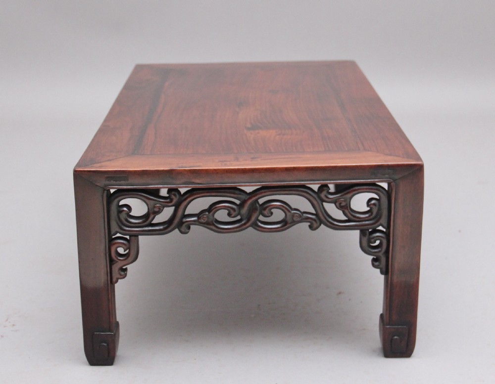 19th Century Chinese hongmu low coffee table View V