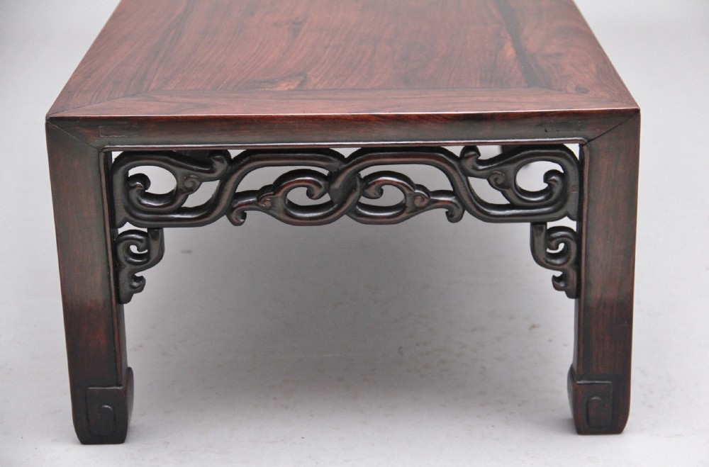19th Century Chinese hongmu low coffee table View VII