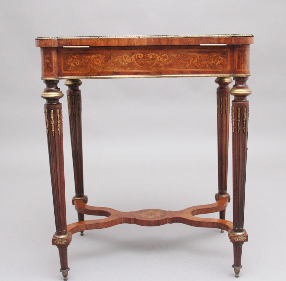 19th Century inlaid mahogany dressing table View IX