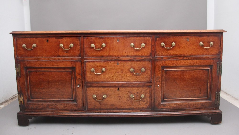 Large 18th Century oak dresser base
