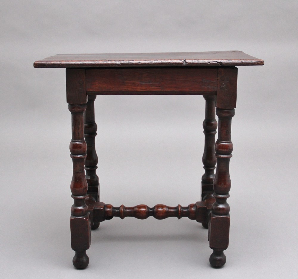Early 18th Century oak stool View II